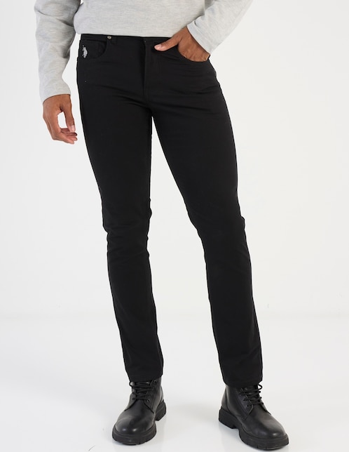 Pantalón chino slim de gabardina para hombre 1