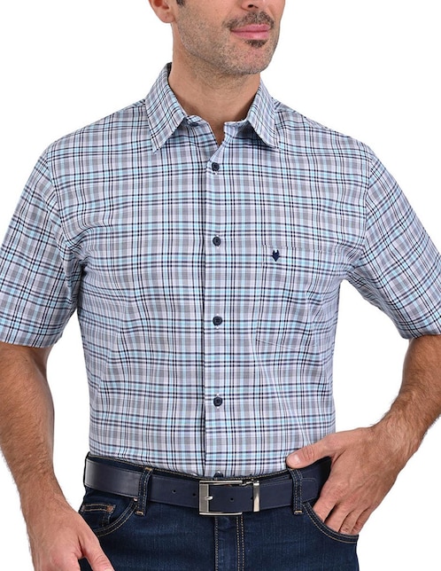 Camisa casual Yale de algodón manga corta para hombre