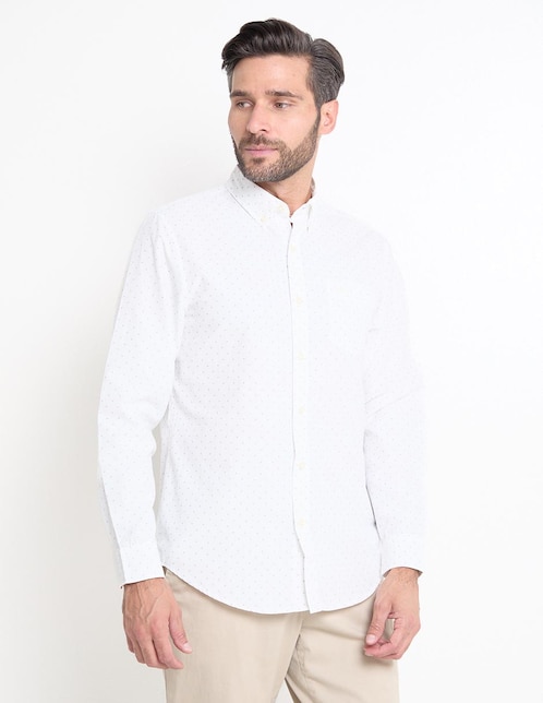 Camisa casual Dockers de algodón manga larga para hombre