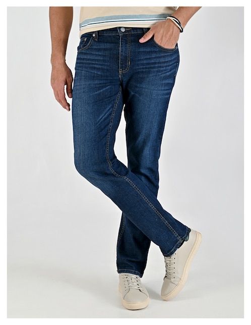 Jeans slim lavado stone wash para hombre 1