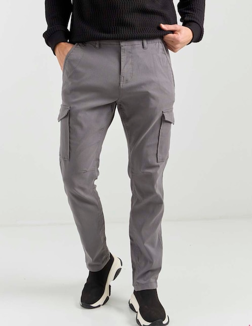 Pantalón cargo recto de algodón para hombre 1