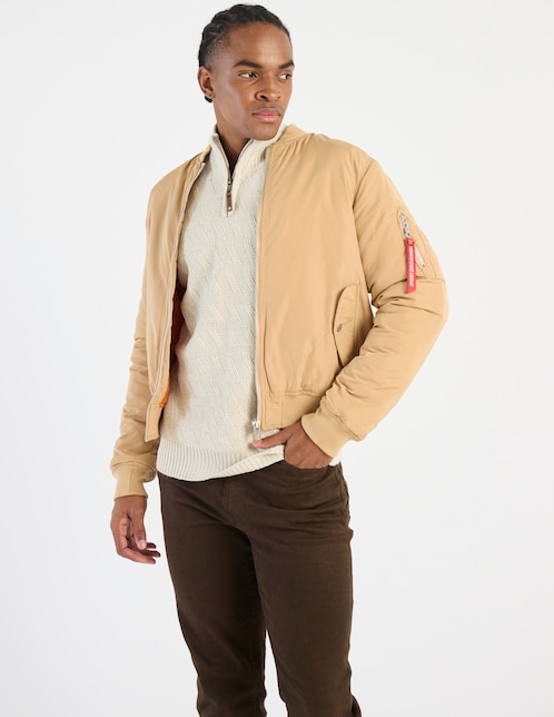 Chamarra bomber con bolsillos para hombre