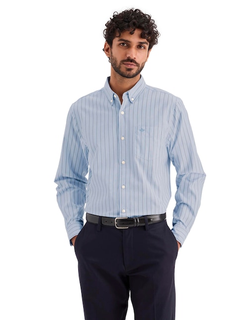 Camisa bussines casual Dockers de algodón manga larga para hombre