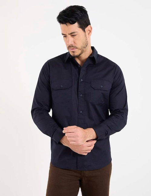 CAMISA 0419892789 YALE, G, AZUL MARINO