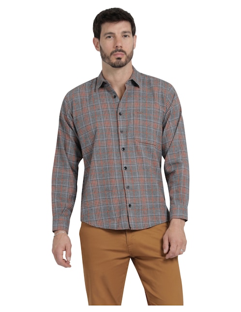 Camisa casual manga larga para hombre 1
