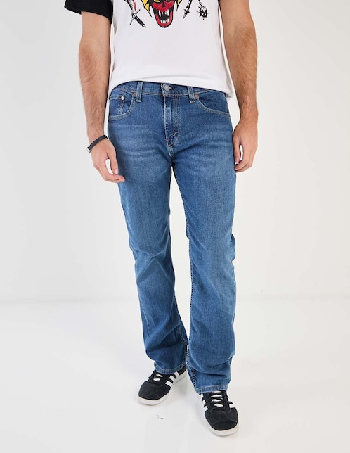 Jeans bota lavado whisker para hombre 1