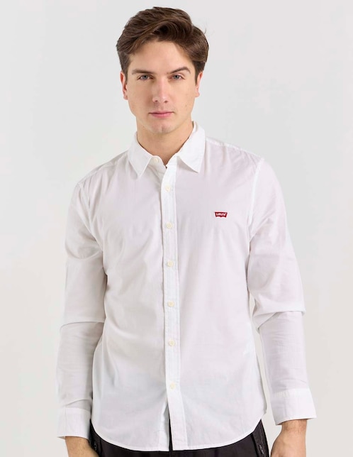 Camisa casual de algodón manga larga para hombre 1