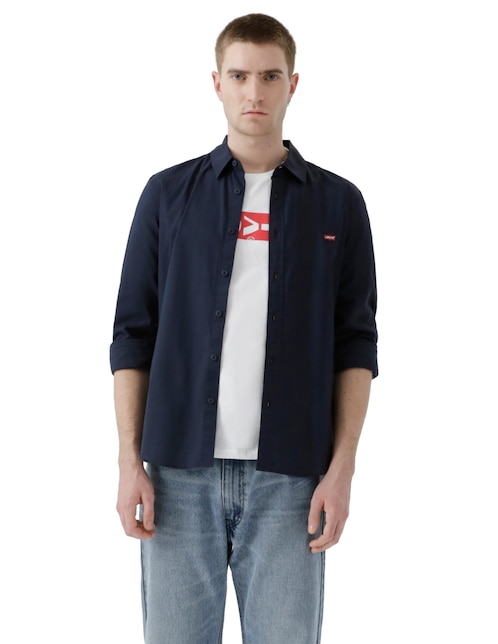 Camisa casual de algodón manga larga para hombre 1