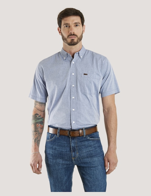 Camisa casual de algodón manga corta para hombre 1