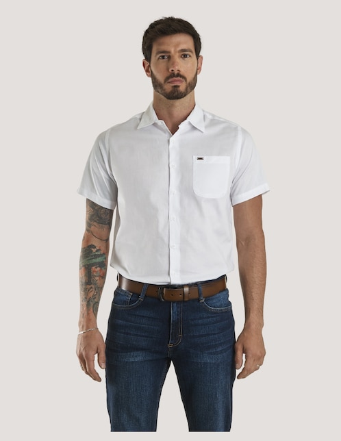 Camisa casual de algodón manga corta para hombre 1