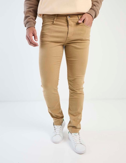 Pantalón casual slim de algodón para hombre 1