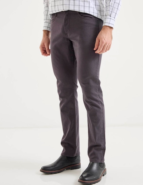 Pantalón casual slim de algodón para hombre 1