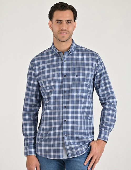 Camisa casual manga larga para hombre 1