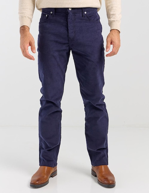 Pantalón regular Yale de pana para hombre