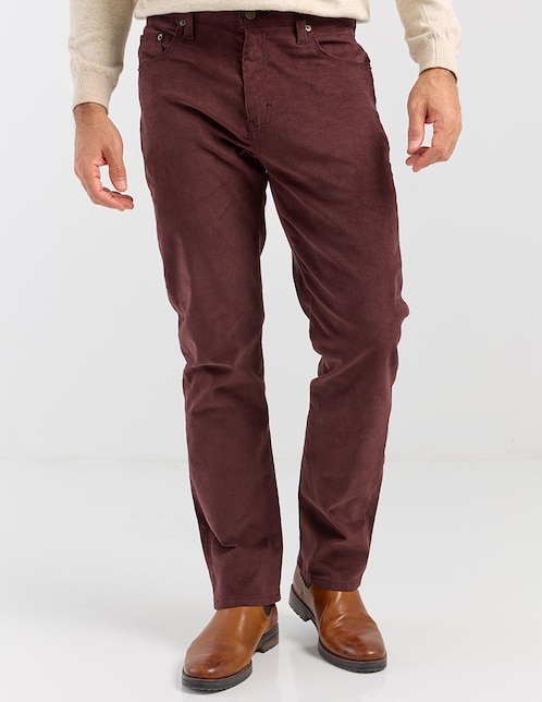 Pantalón regular Yale de pana para hombre