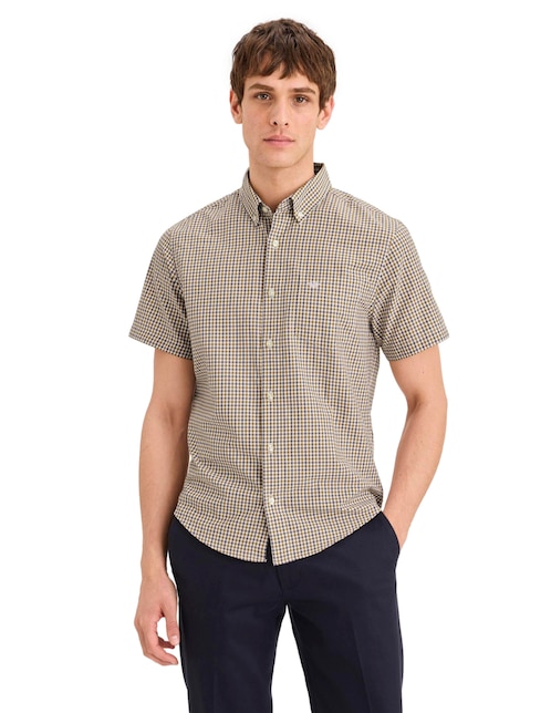 Camisa Business casual de algodón manga corta para hombre 1
