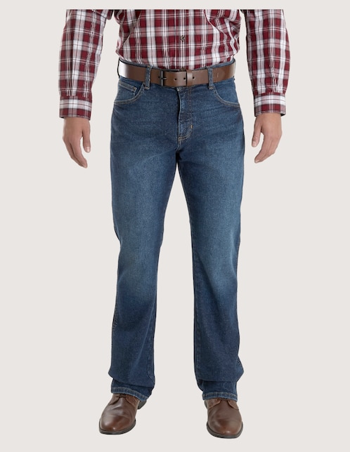 Jeans bota lavado obscuro para hombre 1