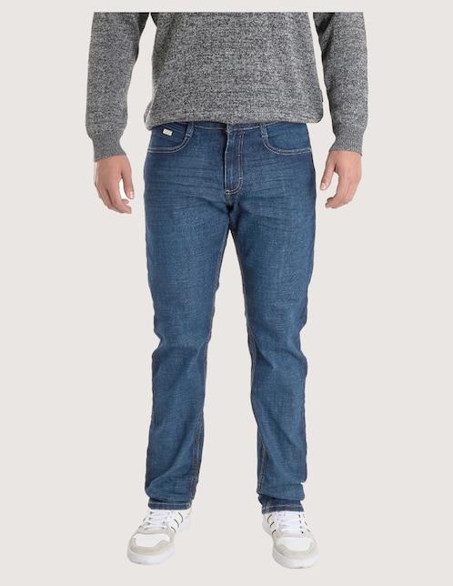 Jeans slim deslavado para hombre 1