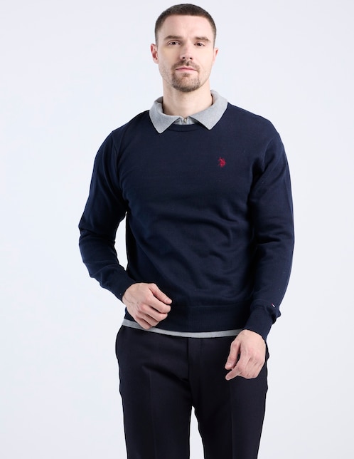 Suéter cuello redondo para hombre 1