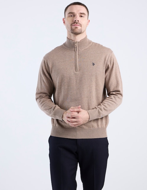 Suéter cuello con cierre para hombre 1
