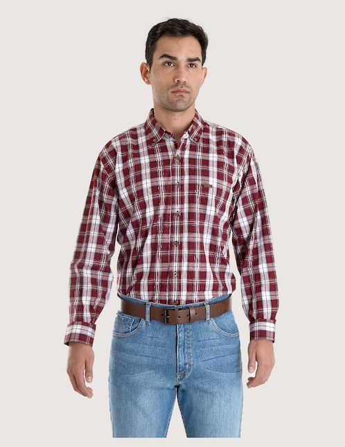 Camisa casual de algodón manga larga para hombre 1