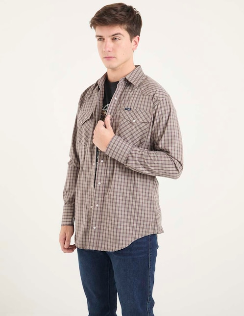Camisa casual de algodón manga larga para hombre 1