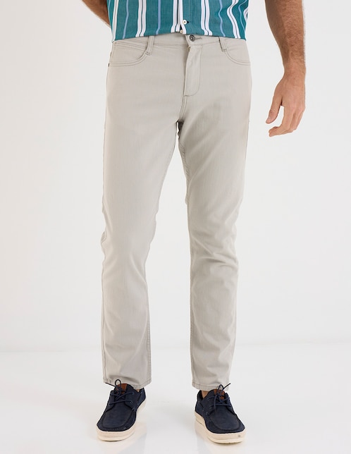 Pantalón chino recto de gabardina para hombre 1