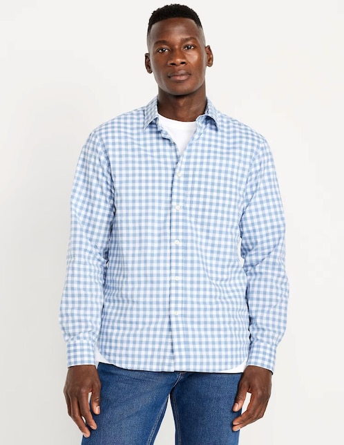 Camisa casual Old Navy de algodón manga larga para hombre