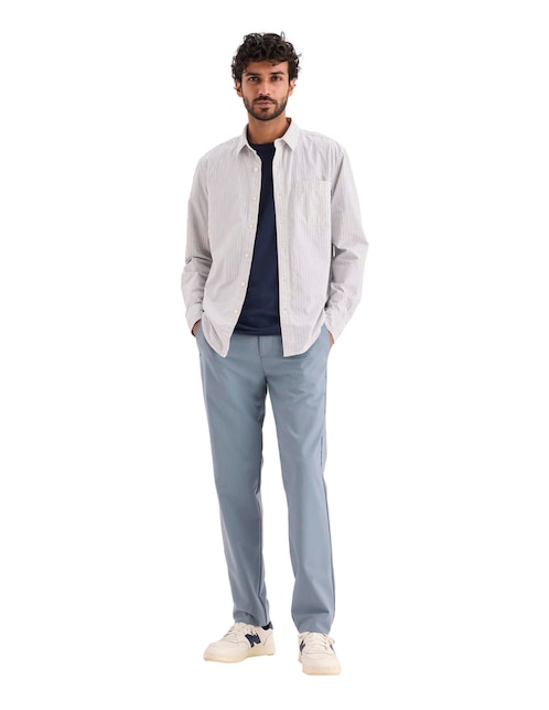 Pantalón slim de algodón para hombre 1