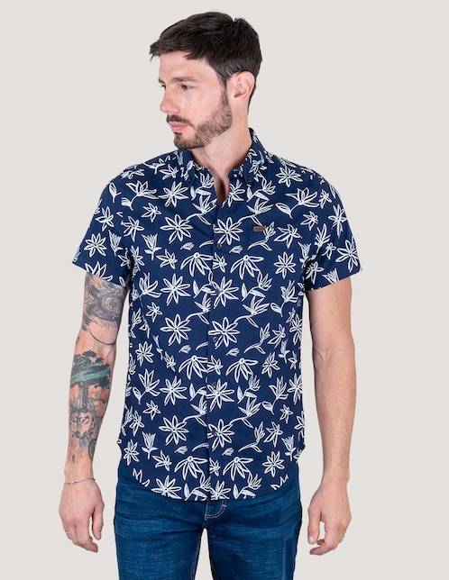 Camisa casual de algodón manga corta para hombre 1