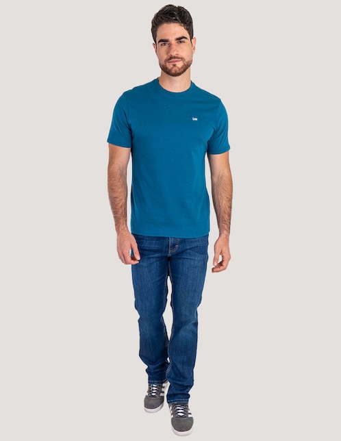 Jeans straight Lee 112378365 lavado whisker