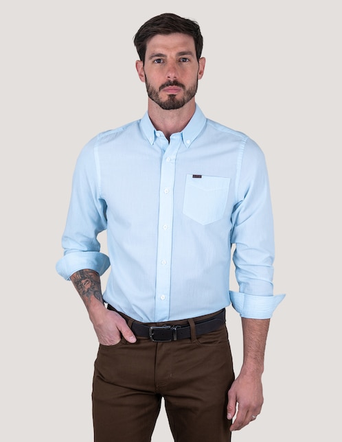 Camisa casual Lee manga larga para hombre