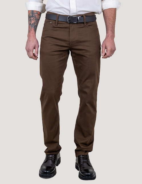 Pantalón chino slim Lee de gabardina para hombre