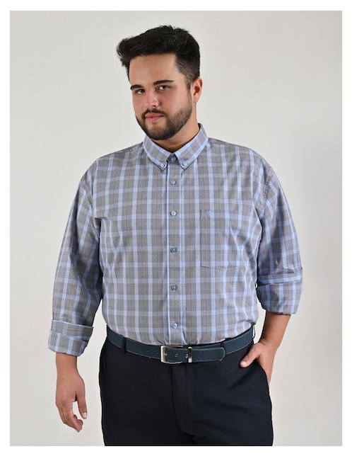Camisa casual de algodón manga larga para hombre 1