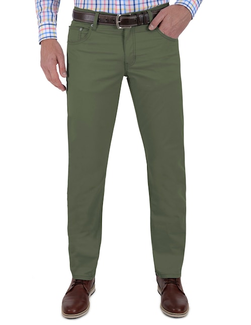 Pantalón slim de gabardina para hombre 1