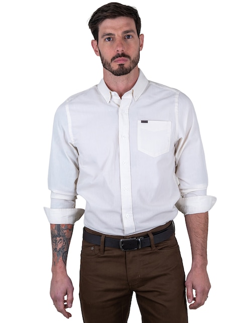 Camisa casual Lee manga larga para hombre