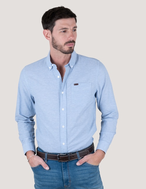Camisa casual Lee manga larga para hombre