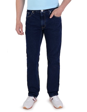 Jeans Recto Yale Lavado Stone Wash Para Hombre