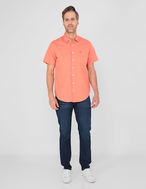 Camisa casual LEE de algodón manga corta para hombre