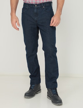 Jeans Straight Yale Lavado Whisker Para Hombre