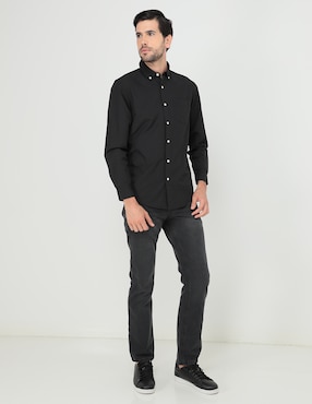 Camisa casual Dockers de algodón manga larga para hombre