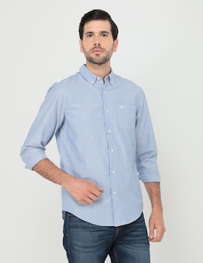 Camisa Casual Dockers De Algodón Manga Larga Para Hombre