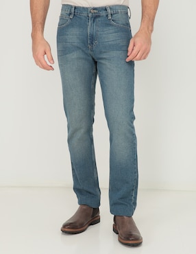 Jeans Straight Lee Lavado Sand Blast Para Hombre