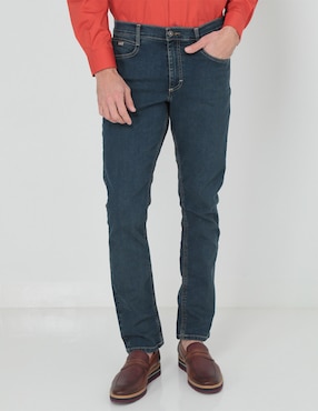 Jeans Slim Lee Lavado Sand Blast Para Hombre