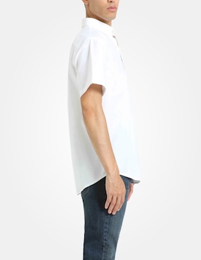 Camisa de vestir Dockers de algodón manga corta para hombre