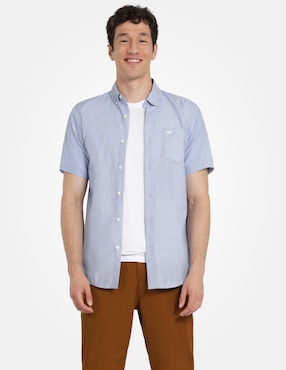 Camisa De Vestir Dockers De Algodón Manga Corta Para Hombre