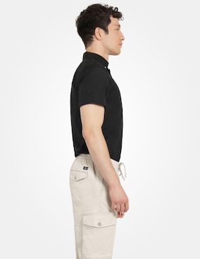 Camisa de vestir Dockers de algodón manga corta para hombre