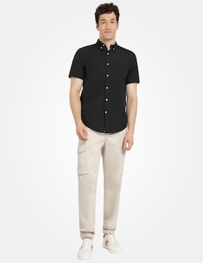 Camisa de vestir Dockers de algodón manga corta para hombre