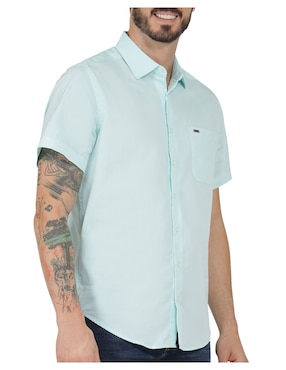 Camisa Casual Lee Manga Corta Para Hombre