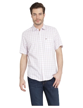 Camisa Casual Lee De Algodón Manga Corta Para Hombre